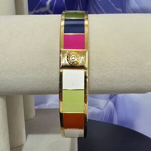 Coach Enamel Bracelet with Gold Accents